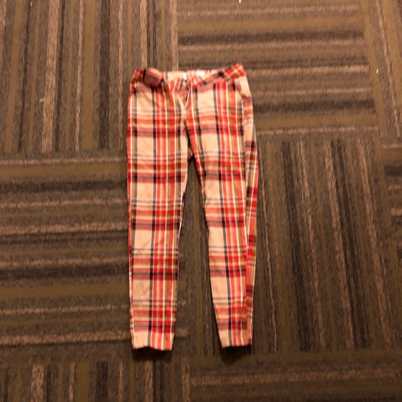 Forever 21 Small BeBop Red Srtiped Plaid Pants - Picture 3 of 3